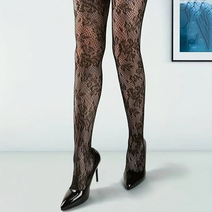 Ivy – Floral Lace Fishnet Tights – The Detail That Elevates Everything
