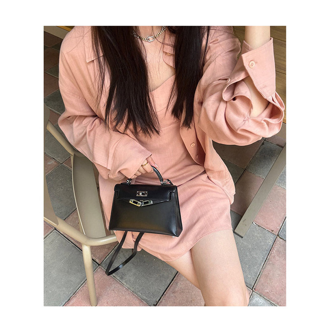 Top Grain Leather Inspired Mini Sellier Kelli Bag