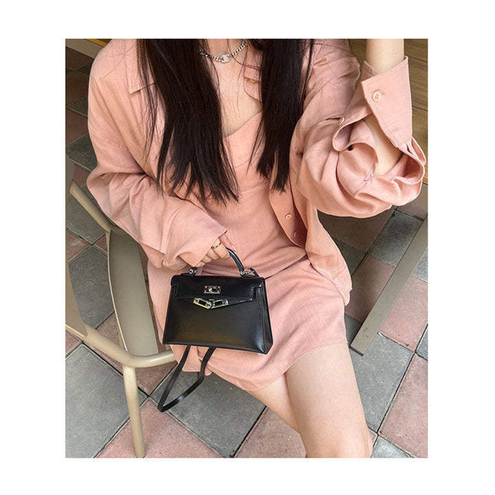 Top Grain Leather Inspired Mini Sellier Kelli Bag