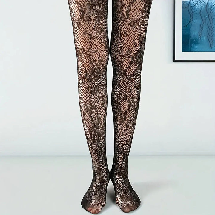 Ivy – Floral Lace Fishnet Tights – The Detail That Elevates Everything
