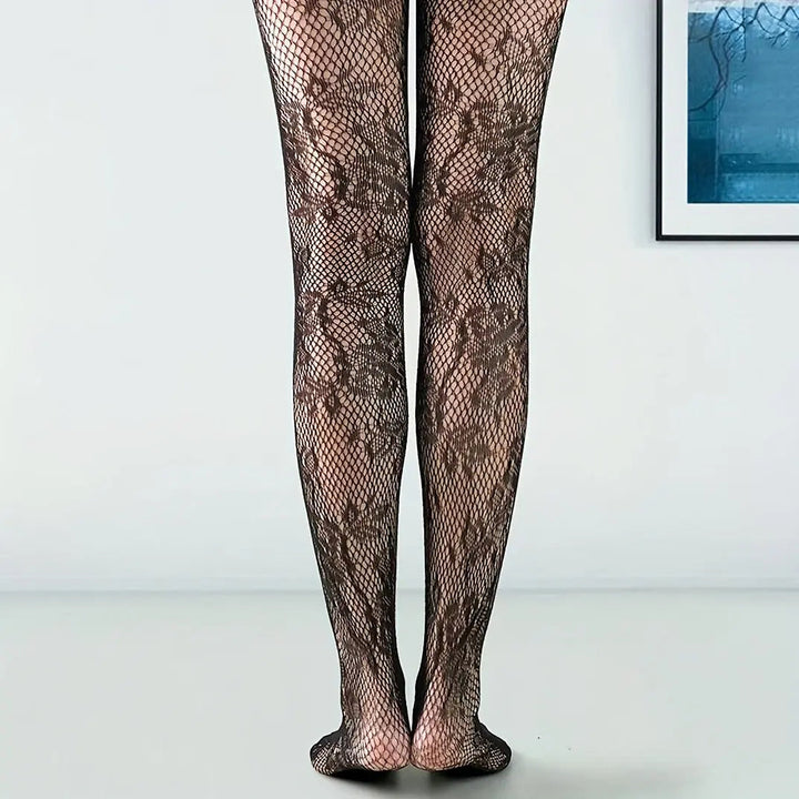 Ivy – Floral Lace Fishnet Tights – The Detail That Elevates Everything