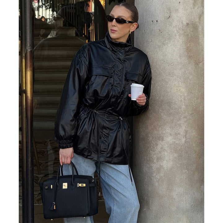 Top Grain Leather X-large Inspired Birk Handbag