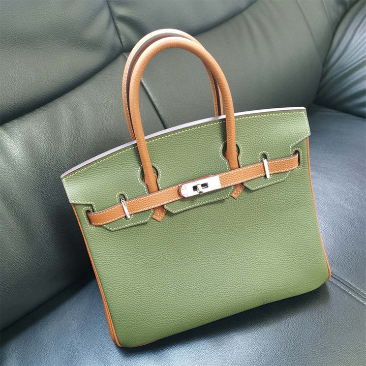 Top Grain Leather X-large Inspired Birk Handbag