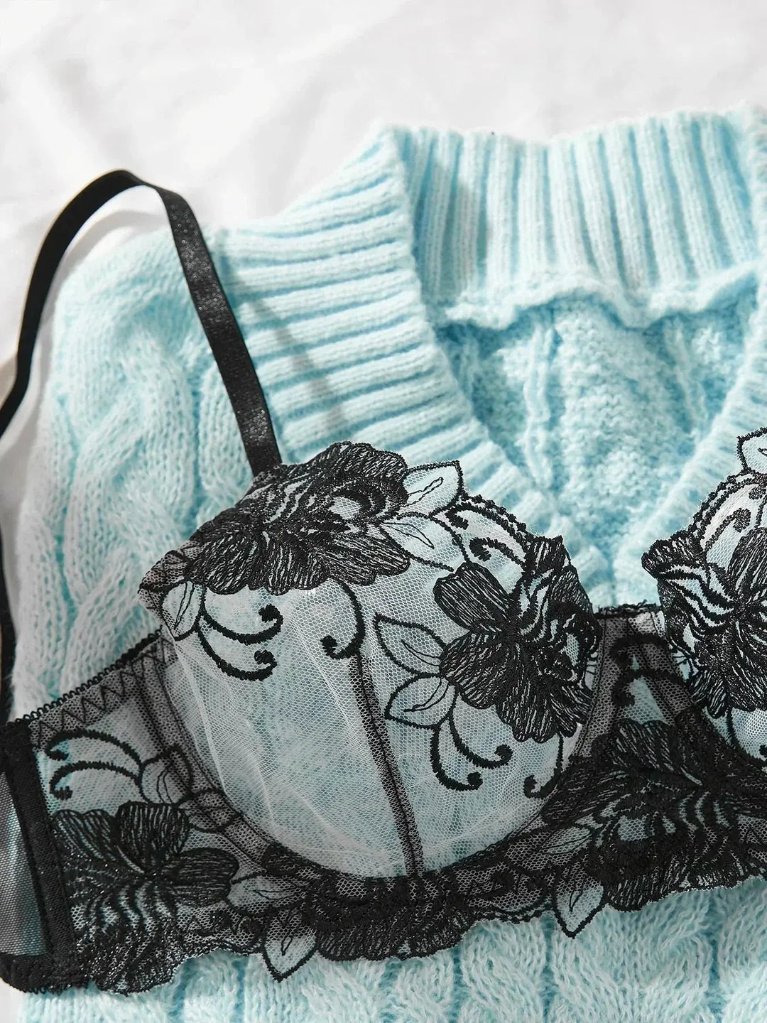 Flora – Floral Embroidery Lingerie Set – Timeless and Unapologetic
