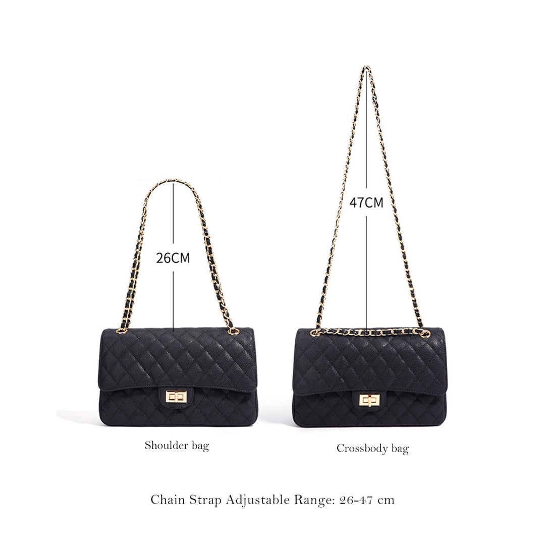 Textured Leather Inspired 2.55 Chain Bag