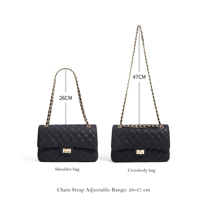 Textured Leather Inspired 2.55 Chain Bag
