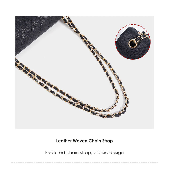 Textured Leather Inspired 2.55 Chain Bag