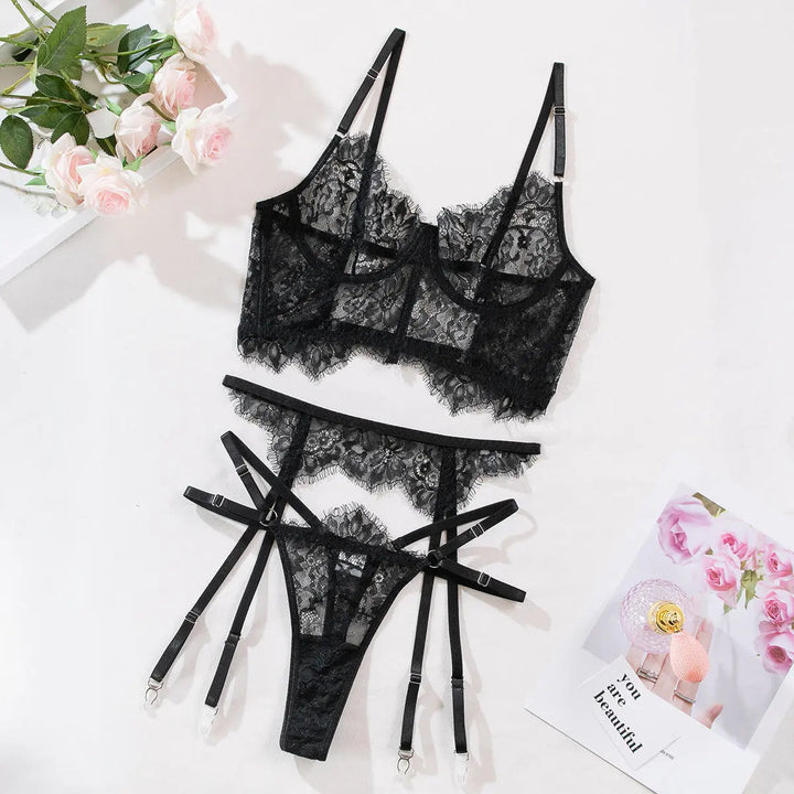 Cindy Black Lingerie Set