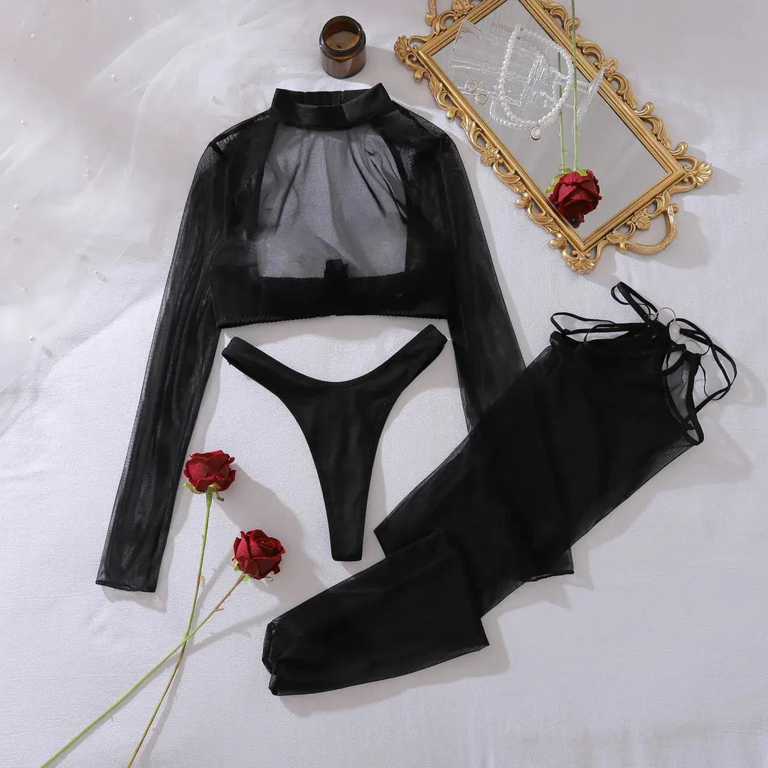 Scarlett – 2-Piece Lingerie Set with Stockings – For Nights Worth Remembering