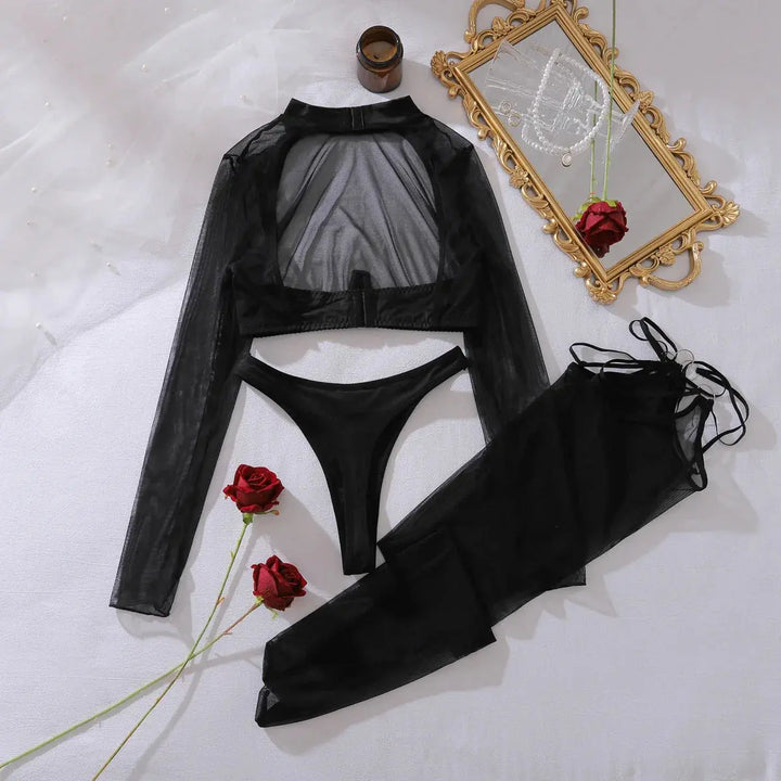 Scarlett – 2-Piece Lingerie Set with Stockings – For Nights Worth Remembering
