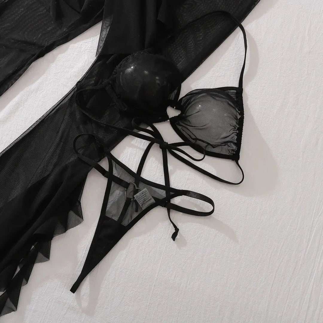 Sloane – 4-Piece Mesh Lingerie Set – Everything in One Look