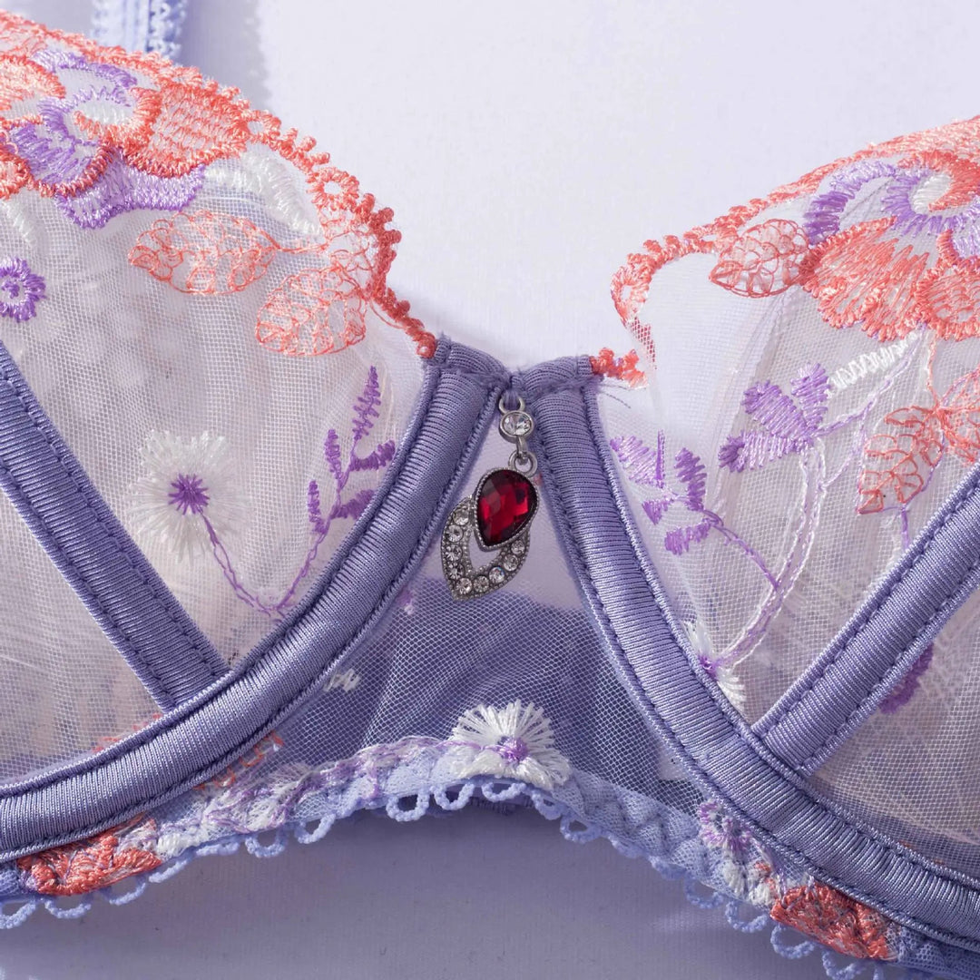 Erin – Purple 4-Piece Lingerie Set – Bold Colour, Bolder Confidence