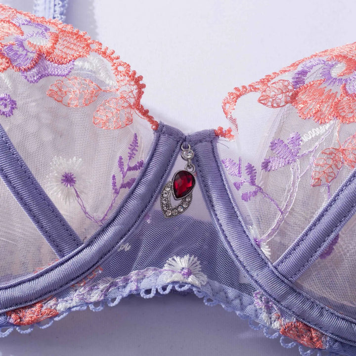 Erin – Purple 4-Piece Lingerie Set – Bold Colour, Bolder Confidence