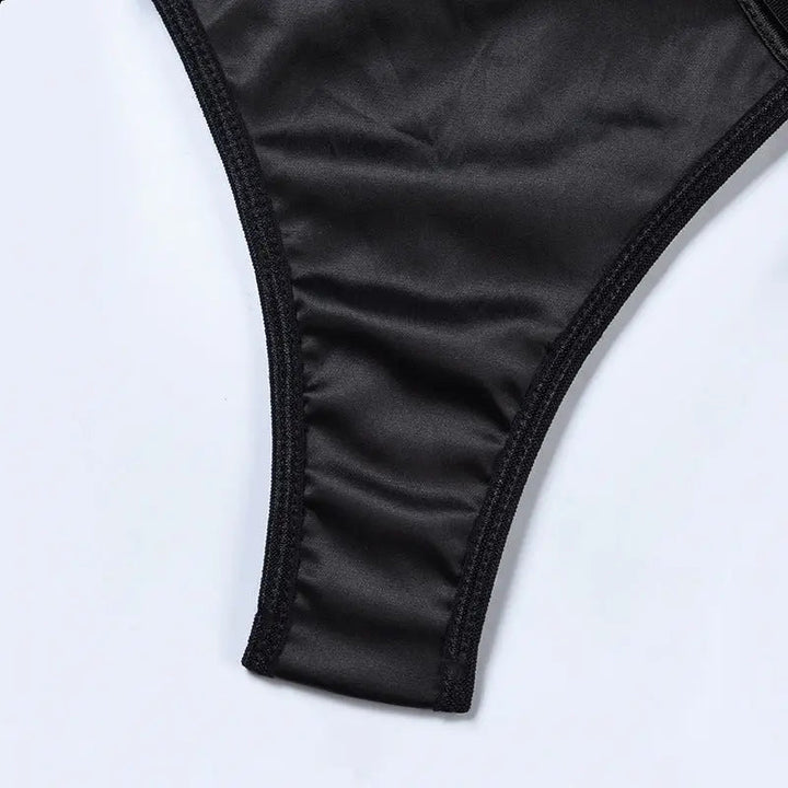 Mariam – Black 4-Piece Lingerie Set – Four Pieces of Pure Confidence