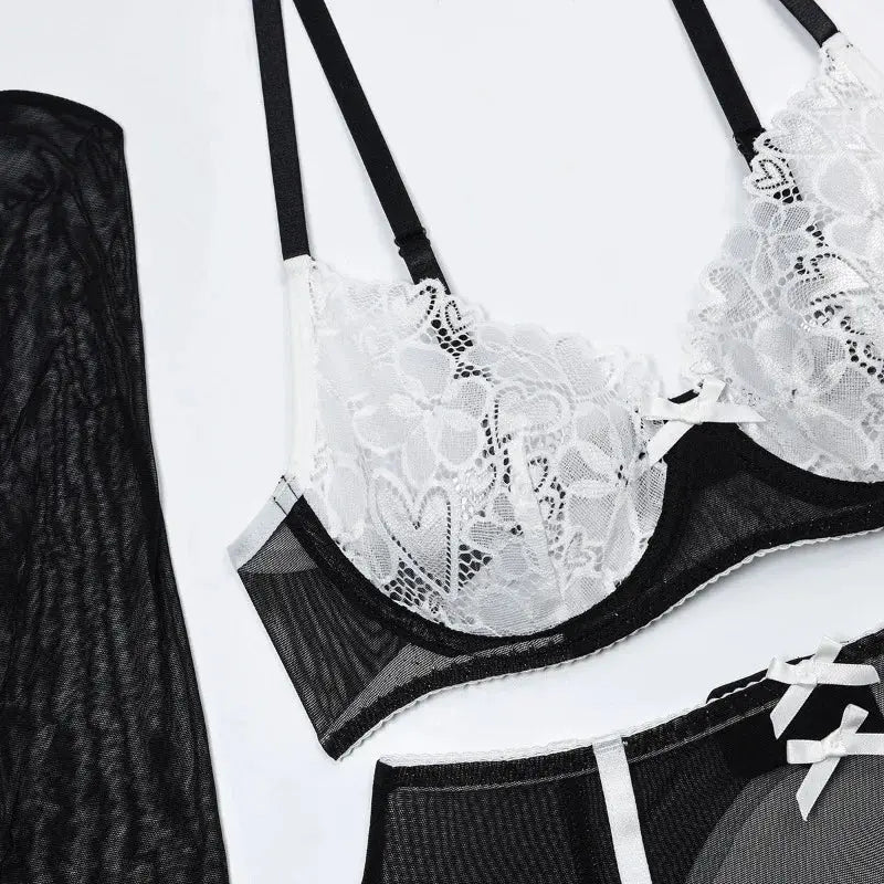 SAMMY BOW and CHOKER 5 PIECE LINGERIE SET