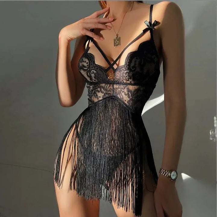 Talia – Lace Tassel Lingerie Set – The Detail That Does the Talking
