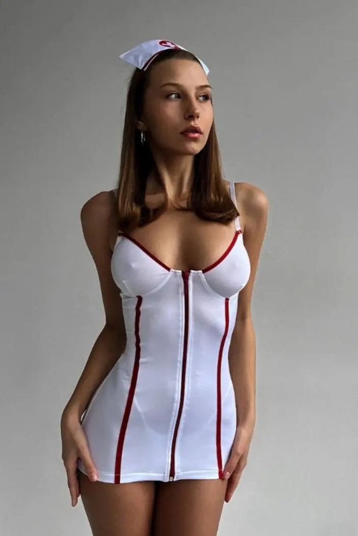 Clara – Nurse Cosplay Lingerie Set – The Role He's Been Waiting For