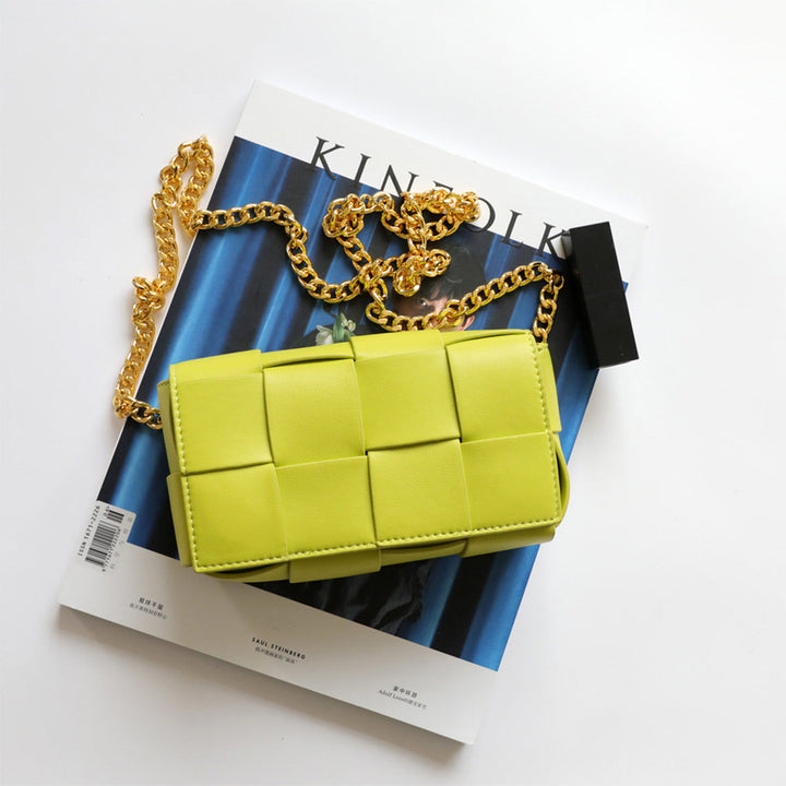 Leather Intrecciato Woven Candy Crossbody Bag