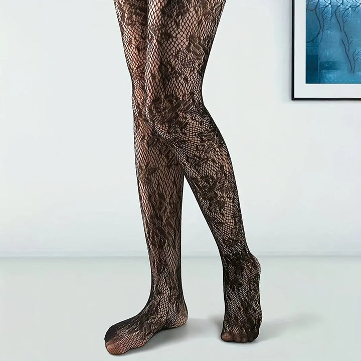 Ivy – Floral Lace Fishnet Tights – The Detail That Elevates Everything