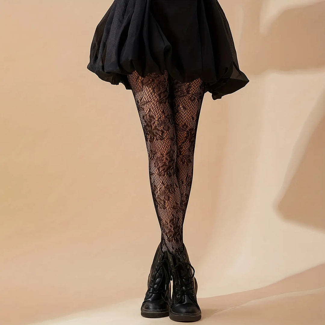 Ivy – Floral Lace Fishnet Tights – The Detail That Elevates Everything