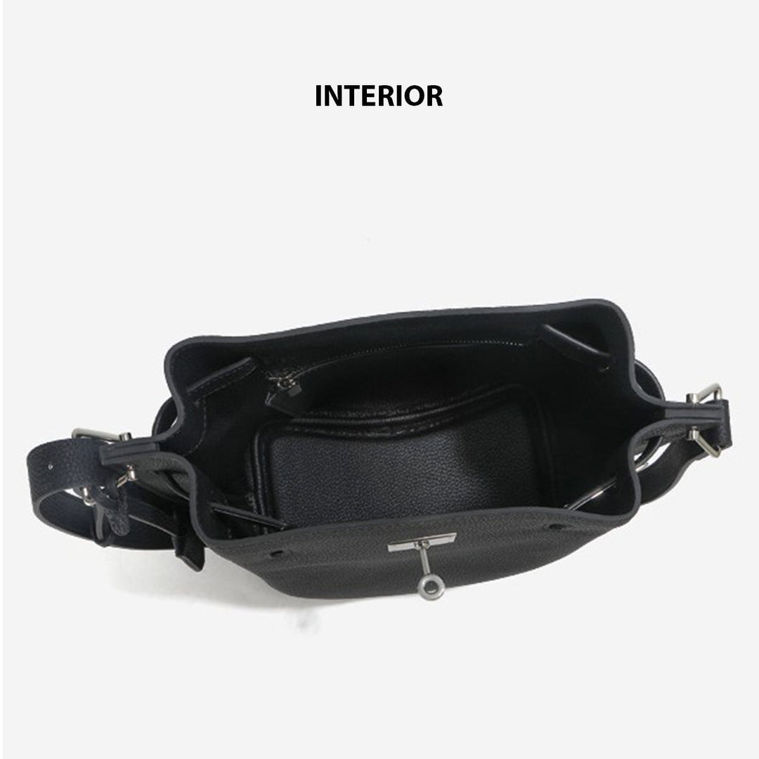 Top Grain Leather Inspired Kelli Bucket Bag