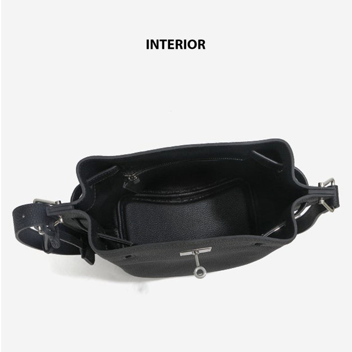 Top Grain Leather Inspired Kelli Bucket Bag